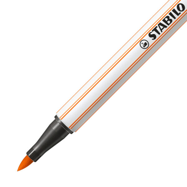 STABILO Pen 68 brush - orange foncé - Carton de 10 pièces – Image 2