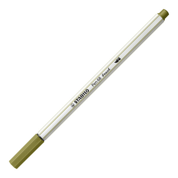 STABILO Pen 68 brush - vert épinard - Carton de 10 pièces