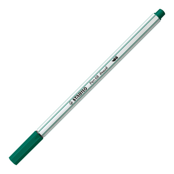 STABILO Pen 68 brush - vert pin - Carton de 10 pièces