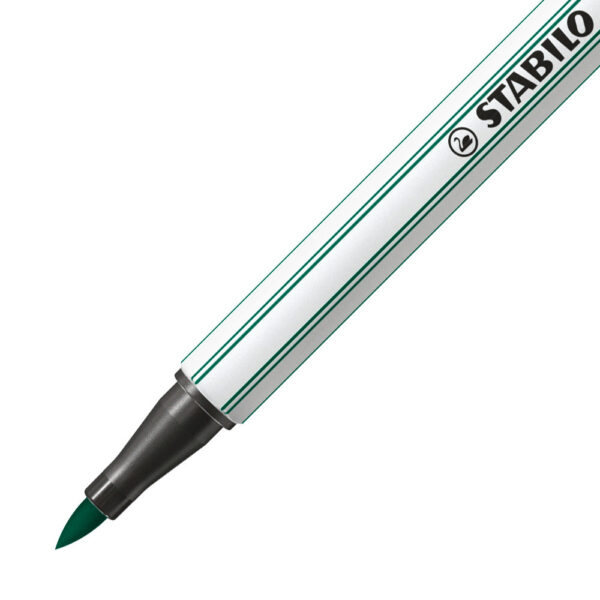 STABILO Pen 68 brush - vert pin - Carton de 10 pièces – Image 2