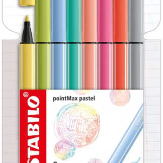 Etui carton x 8 STABILO pointMax - coloris pastel