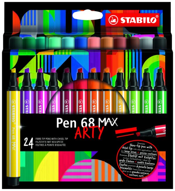 Etui carton x 24 STABILO Pen 68 MAX ARTY - Carton de 6 pièces