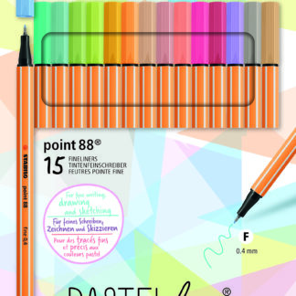 Etui carton x 15 STABILO point 88 Pastellove