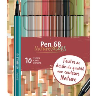 Etui carton x 10 STABILO Pen 68 Nature