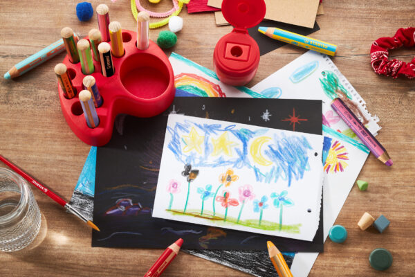 Set x 15 STABILO woody 3 in 1 + 1 taille-crayon avec réservoir + 1 plateau de rangement – Image 8