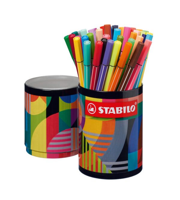 Boîte métal ronde x 45 STABILO Pen 68 ARTY