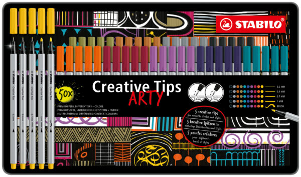 Boîte métal x 50 STABILO Creative Tips