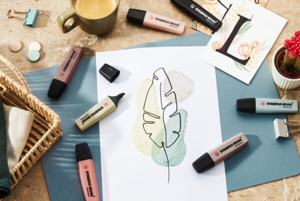 Etui carton x 4 STABILO BOSS ORIGINAL Nature - beige rosé, gris taupe, vert eucalyptus, noir – Image 7