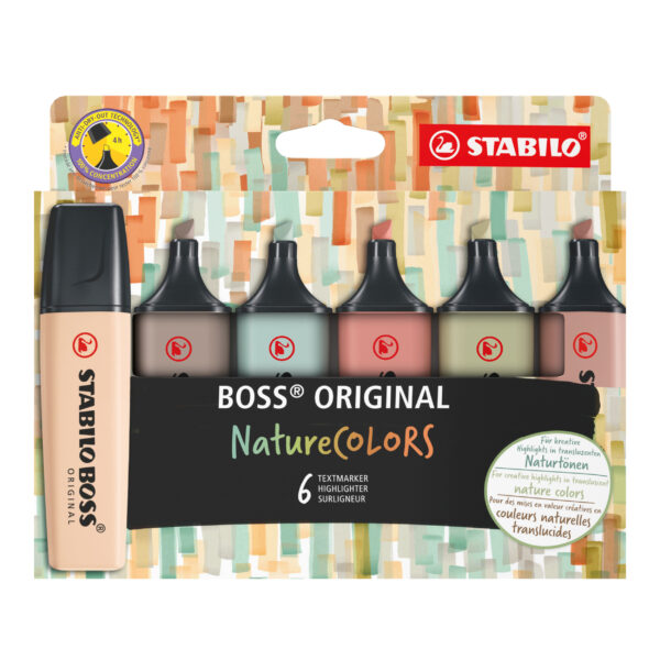 Etui carton x 6 STABILO BOSS ORIGINAL Nature