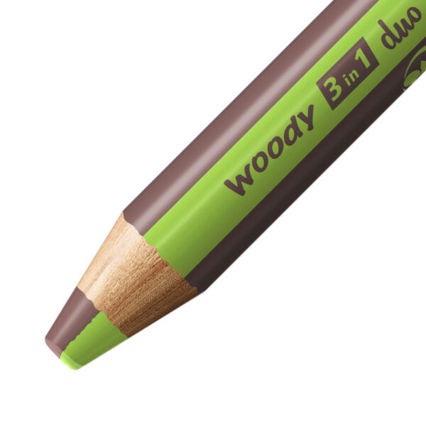 STABILO woody 3 in 1 duo - vert clair-marron – Image 2