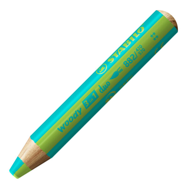 STABILO woody 3 in 1 duo - turquoise-vert clair