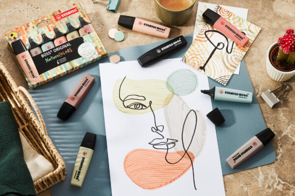 Blister carton x 3 STABILO BOSS ORIGINAL Nature - beige rosé, gris taupe, vert eucalyptus – Image 3