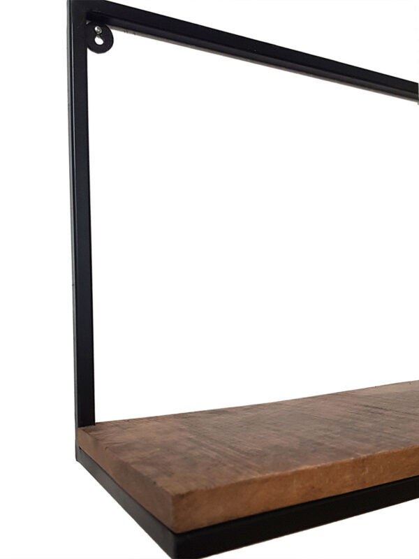 Étagère murale bibliothèque 75 x 40 x 20 cm Liverpool structure en métal noir mat – Image 4