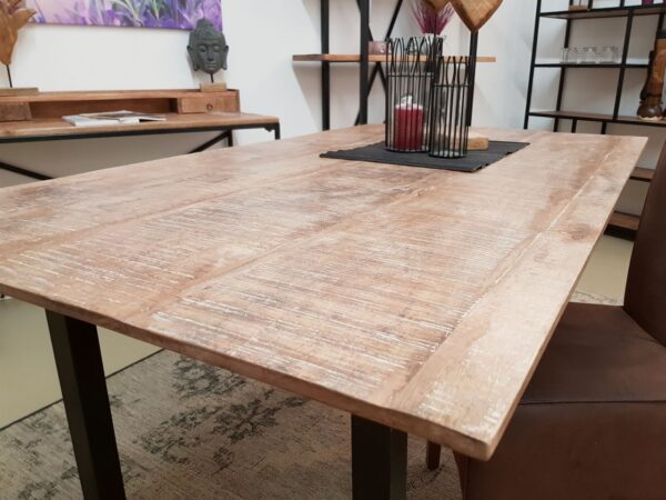 Table à manger table de cuisine table de salle à manger Liverpool 120x80 160x90 et 200x100 cm bois de manguier massif – Image 6