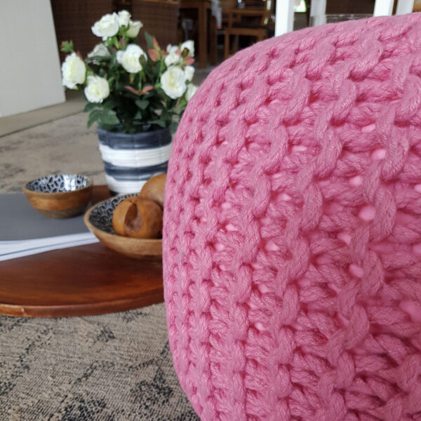 Pouf extérieur ø55cm pouf assise terrasse piscine jardin – Image 6