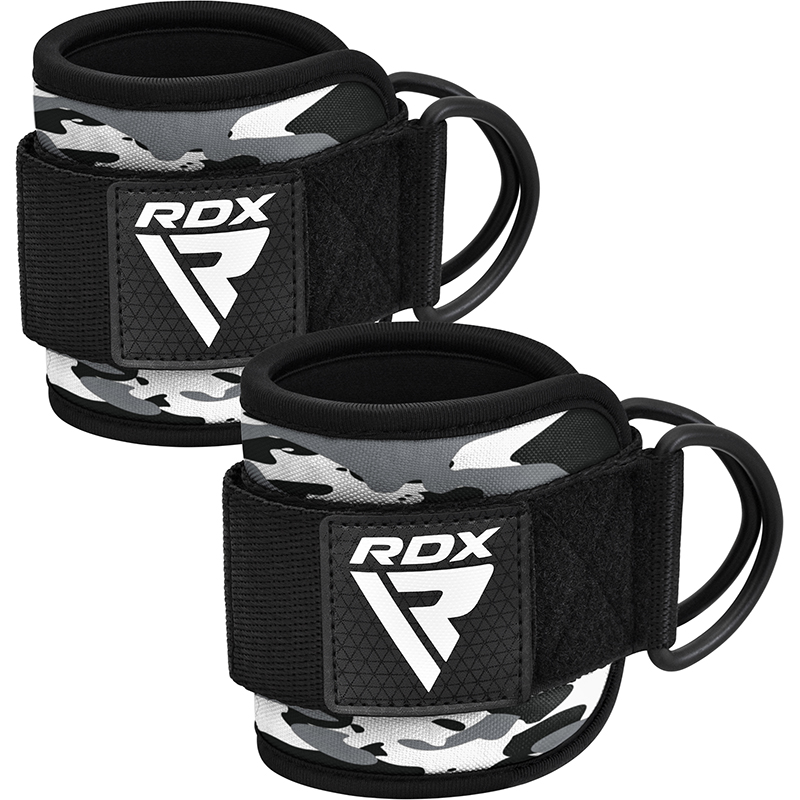 RDX A4 Sangles De Cheville Pour Machine Câbles De Gymnastique Camo Gris Paire – Image 2