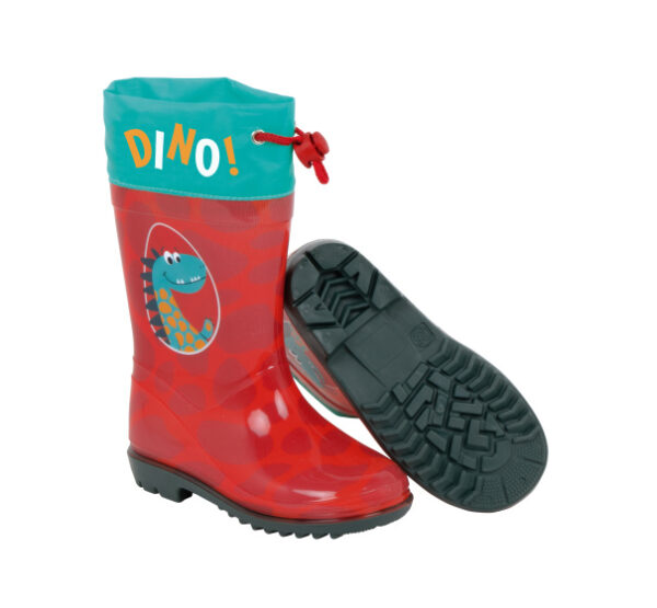 Bottes pluie Bottes de pluie Dino PVC/textile Rouge/Turquoise taille 28 - Arditex – Image 8