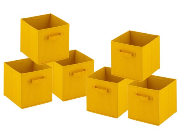 Boîtes de rangement pliables 26x26x26 cm lot de 6 boîtes de rangement carrées