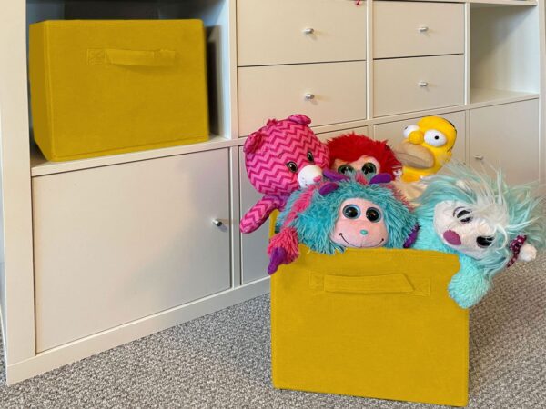 Boîtes de rangement pliables 26x26x26 cm lot de 6 boîtes de rangement carrées – Image 6