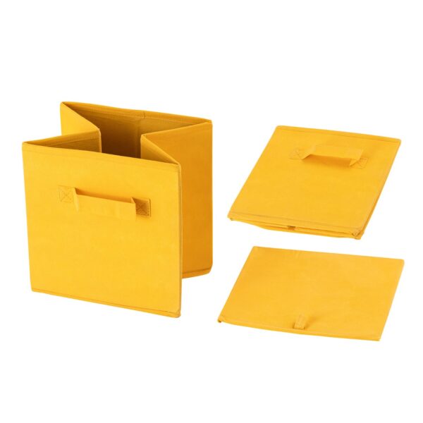 Boîtes de rangement pliables 26x26x26 cm lot de 6 boîtes de rangement carrées – Image 5