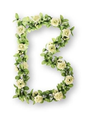 Fleurs Guirlande de fleurs avec des roses 120 cm blanc - Basil – Image 3