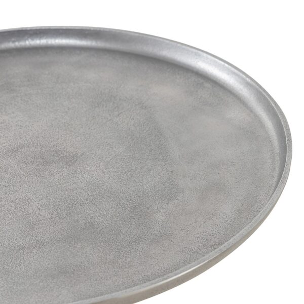Table d'appoint métal ronde ø 44x53 cm table décorative en 2 parties Adlon avec pied central design aluminium – Image 6
