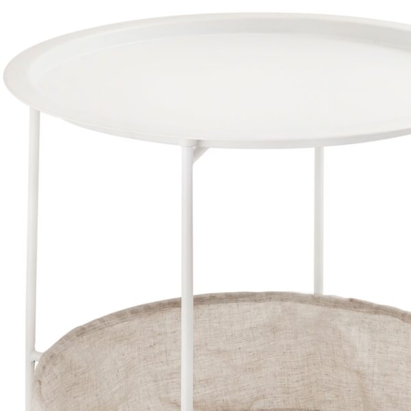 Table d'appoint Ø 47 H 51 métal 2ème choix ronde avec rangement Table de jardin Alberta table de balcon terrasse – Image 7