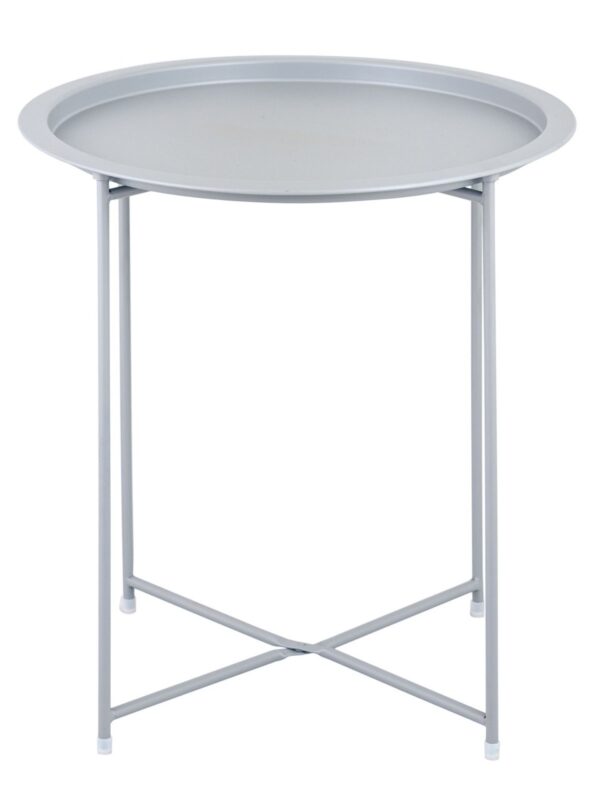 Table d'appoint Ø 47 H 51 2ème choix table de jardin table de balcon table de terrasse ronde Alberta métal petit ver – Image 4