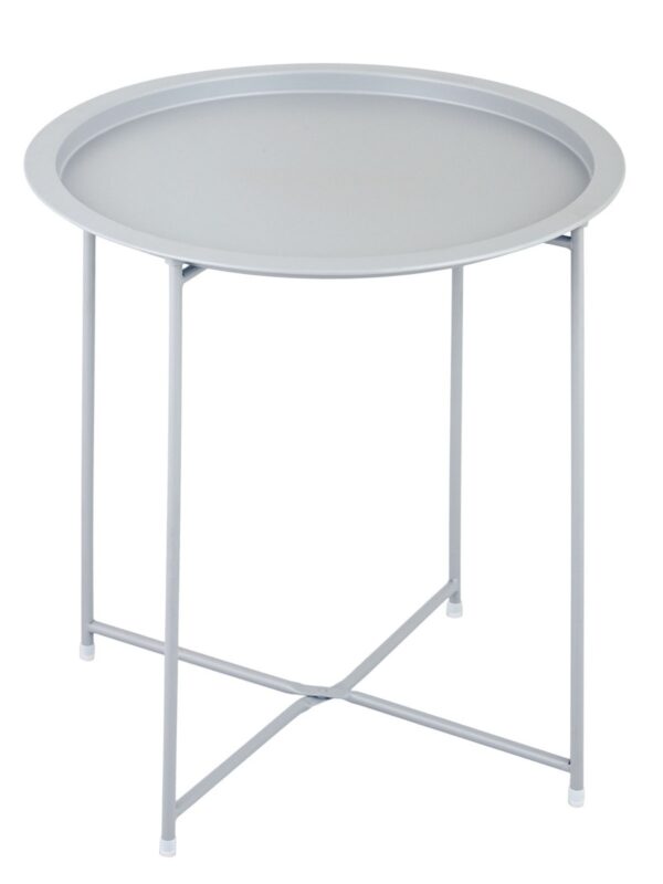 Table d'appoint Ø 47 H 51 2ème choix table de jardin table de balcon table de terrasse ronde Alberta métal petit ver – Image 5