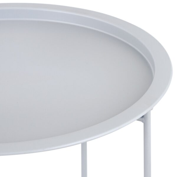 Table d'appoint Ø 47 H 51 2ème choix table de jardin table de balcon table de terrasse ronde Alberta métal petit ver – Image 8