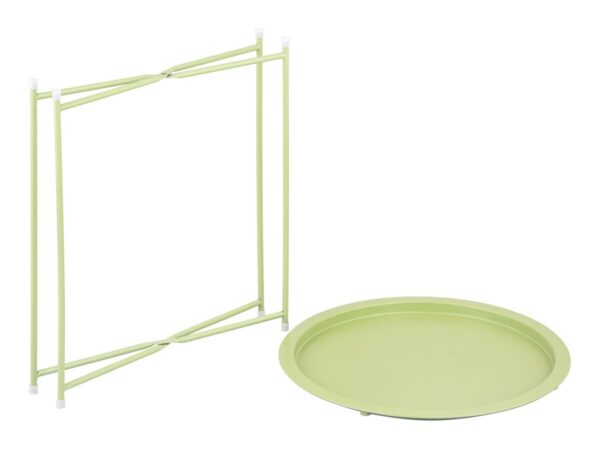 Table d'appoint Ø 47 H 51 2ème choix table de jardin table de balcon table de terrasse ronde Alberta métal petit ver – Image 6