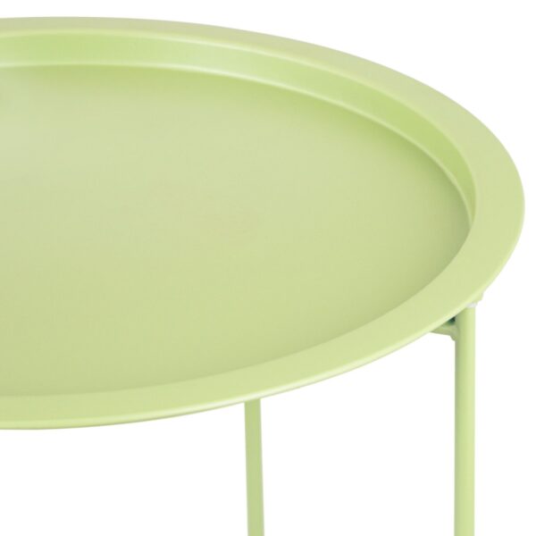 Table d'appoint Ø 47 H 51 2ème choix table de jardin table de balcon table de terrasse ronde Alberta métal petit ver – Image 8