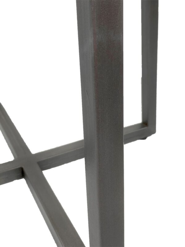 Table basse ronde 60 cm table de salon table d'appoint Cannes structure métal noir blanc argent antique – Image 7