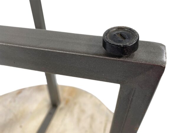 Table basse ronde 60 cm table de salon table d'appoint Cannes structure métal noir blanc argent antique – Image 8