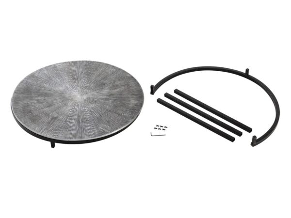 Ensemble de tables basses 2 pièces ø 55 et 45 cm table d'appoint en métal argenté tables rondes salon Carlton – Image 9