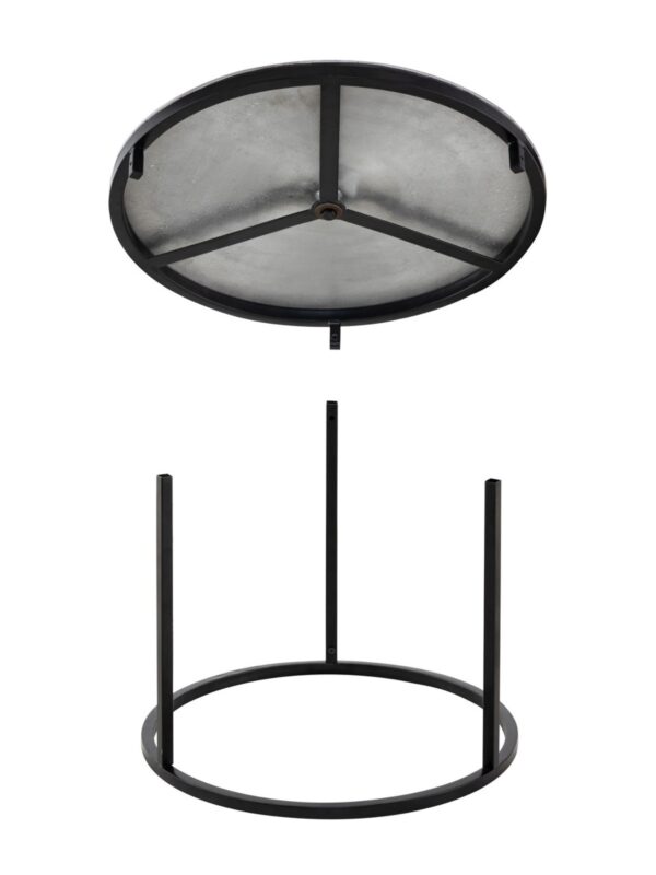Ensemble de tables basses 2 pièces ø 55 et 45 cm table d'appoint en métal argenté tables rondes salon Carlton – Image 10