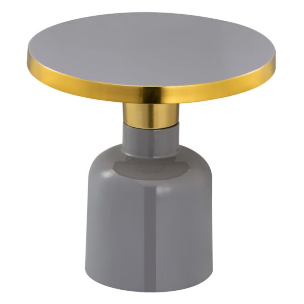 Table d'appoint ronde ø 45 H 45 cm lampe de table décorative table canapé table glam métal et émail – Image 4