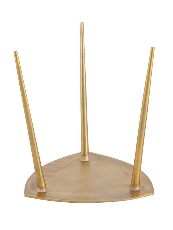 Table d'appoint 4 pièces table décorative en métal Alster 40x45x40 cm design classique triangulaire argent ou or – Image 6