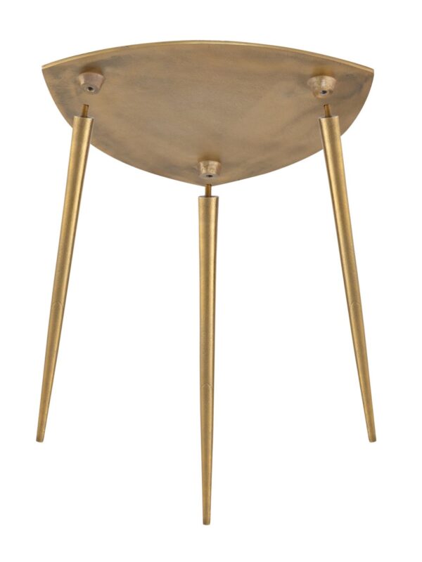 Table d'appoint 4 pièces table décorative en métal Alster 40x45x40 cm design classique triangulaire argent ou or – Image 9