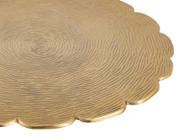 Table d'appoint table décorative en métal Hilton ø 35 x H 45 cm ronde en aluminium avec structure argent ou or – Image 6