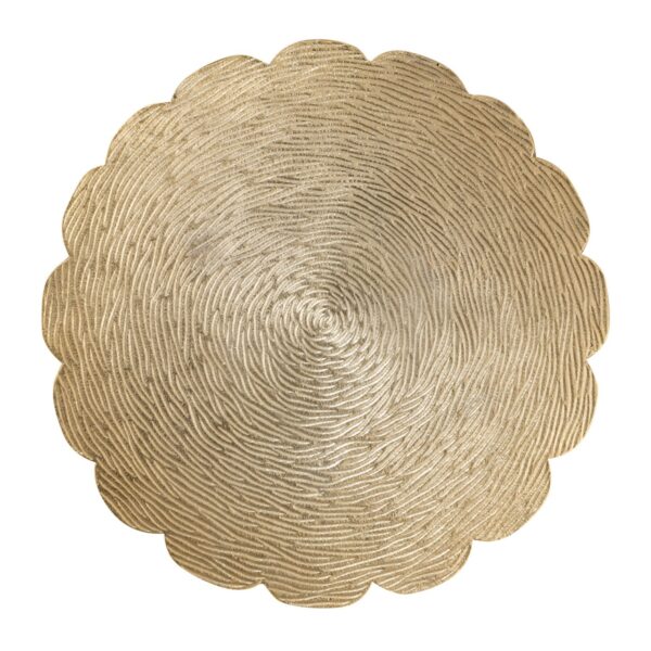 Table d'appoint table décorative en métal Hilton ø 35 x H 45 cm ronde en aluminium avec structure argent ou or – Image 7