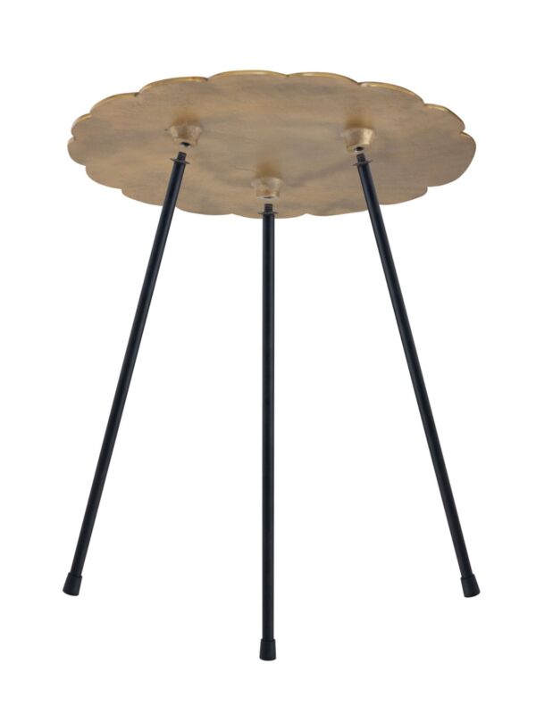 Table d'appoint table décorative en métal Hilton ø 35 x H 45 cm ronde en aluminium avec structure argent ou or – Image 8
