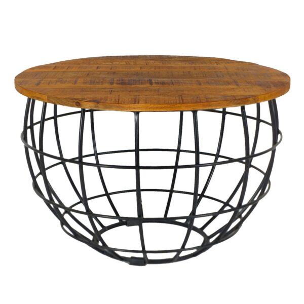 Table d'appoint table basse durable table de salon ronde Lexington ø 55 cm structure en métal massif – Image 2