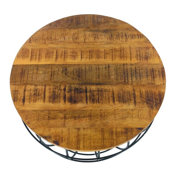 Table d'appoint table basse durable table de salon ronde Lexington ø 55 cm structure en métal massif – Image 6