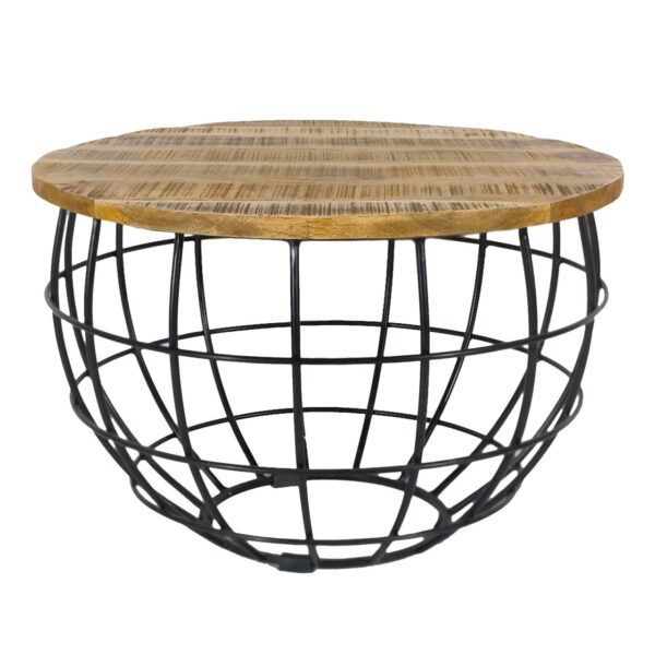 Table d'appoint table basse durable table de salon ronde Lexington ø 55 cm structure en métal massif – Image 2