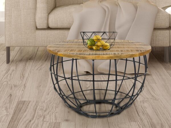 Table d'appoint table basse durable table de salon ronde Lexington ø 55 cm structure en métal massif