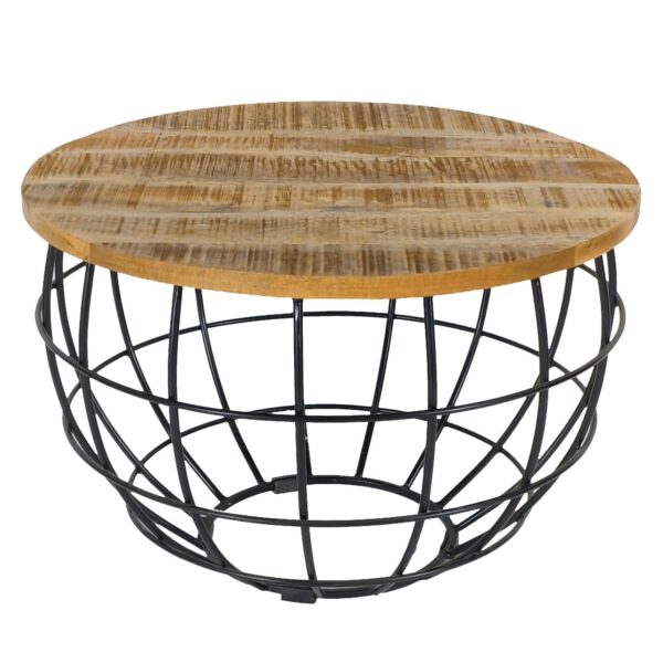 Table d'appoint table basse durable table de salon ronde Lexington ø 55 cm structure en métal massif – Image 5