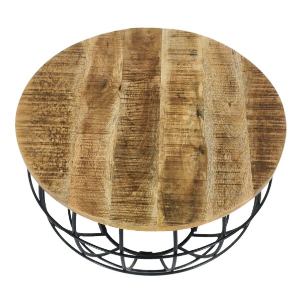 Table d'appoint table basse durable table de salon ronde Lexington ø 55 cm structure en métal massif – Image 6