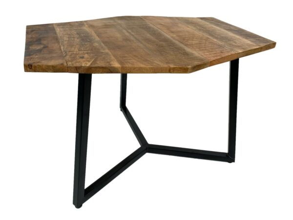 Ensemble table basse 2 pièces table de salon table gigogne Paris structure métal noir blanc ou argent vieilli – Image 6