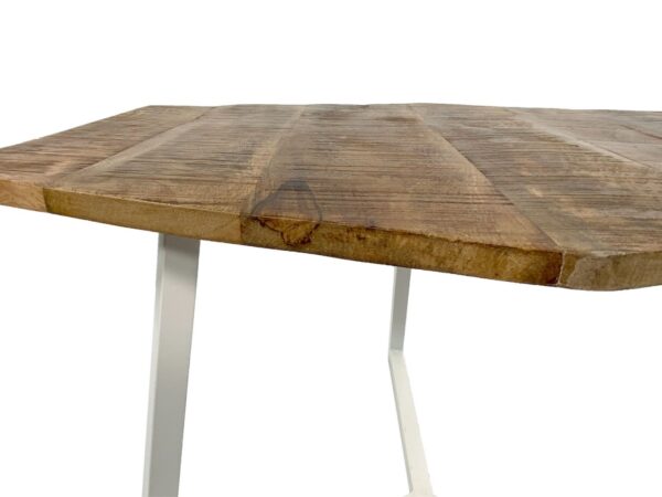 Ensemble table basse 2 pièces table de salon table gigogne Paris structure métal noir blanc ou argent vieilli – Image 7